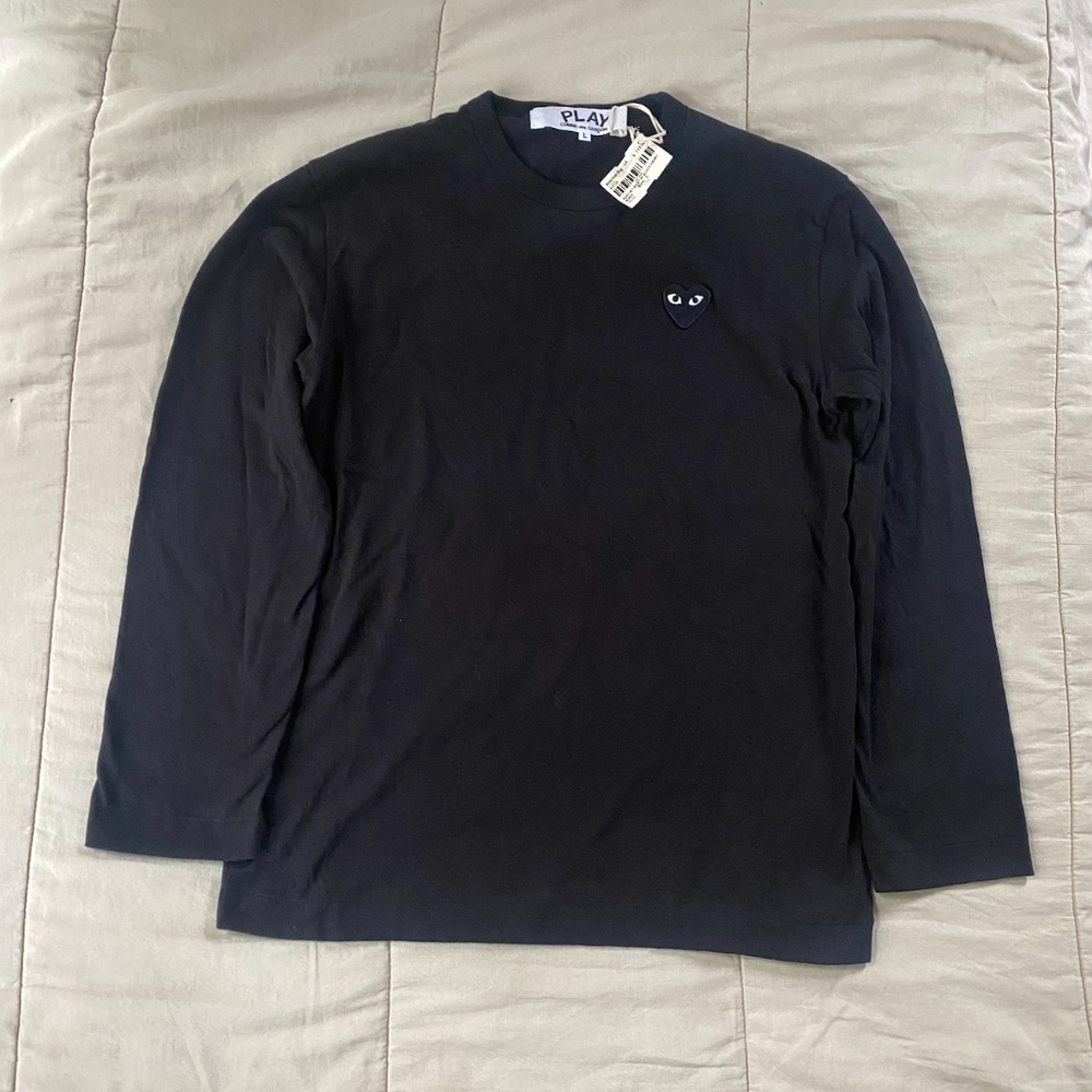 Comme Des Garcons PLAY Long Sleeve Tee T-shirt Black L